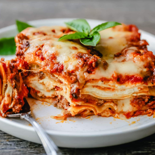 plate of lasagna