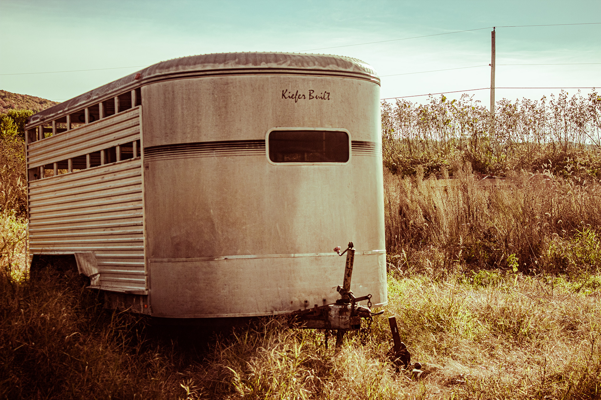 An old cattle trailer