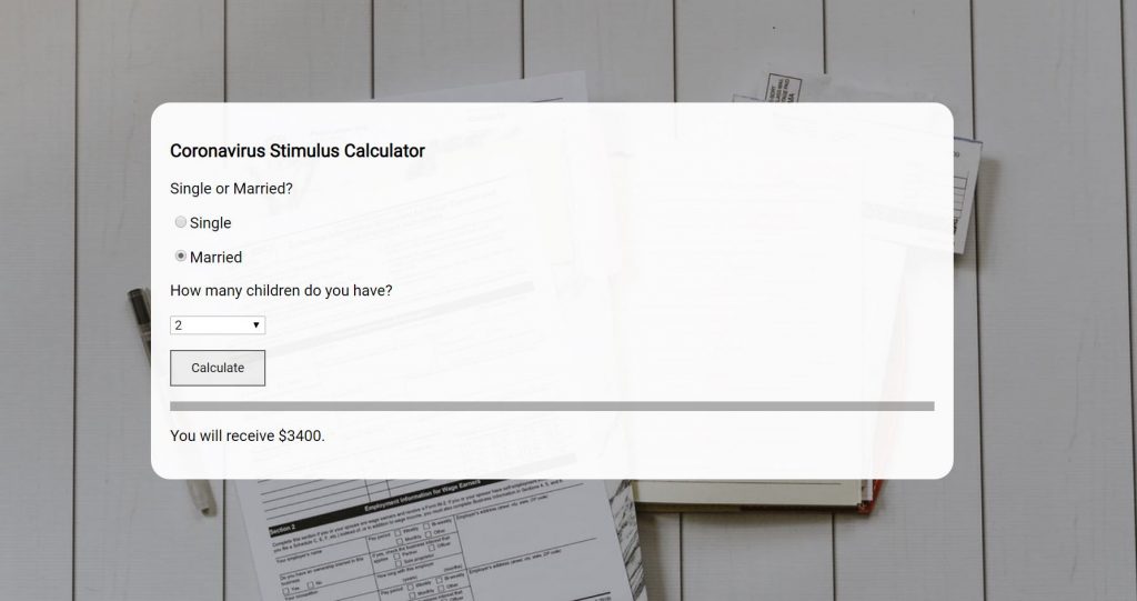 CompletedStimulusCalculator