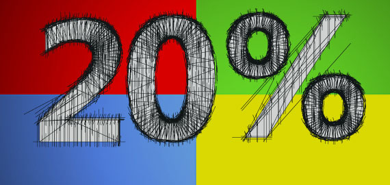 Google 20% graphic